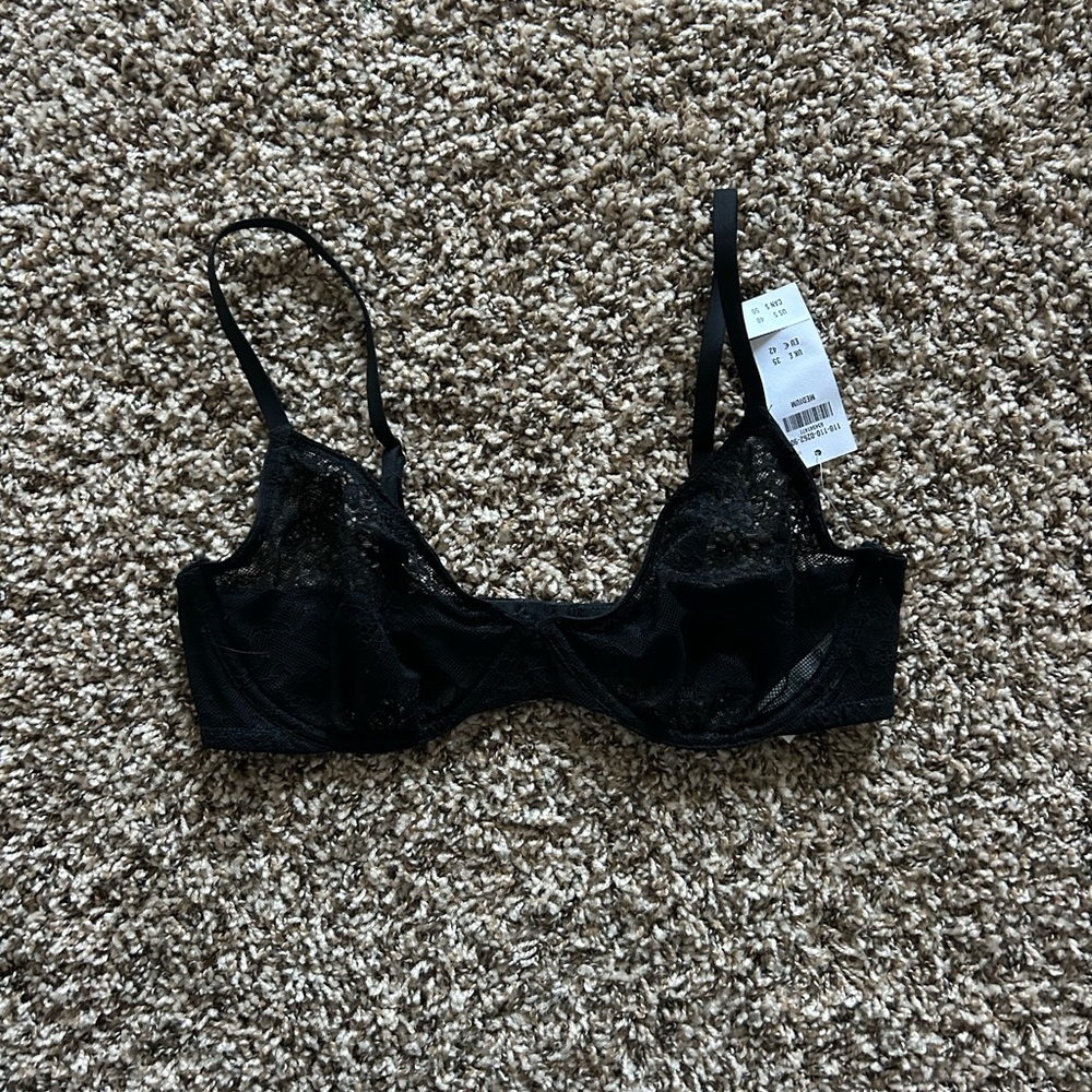 Abercrombie & Fitch Black Lace Bra